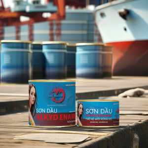 Sơn men dựa trên alkyd của nhà sản xuất cho xe tải và đường mòn lớp phủ chất lỏng cho sơn thuyền giá thấp - Product Image 1