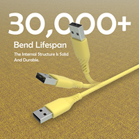 Cable de Carga de Silicona con Certificación MFi de 1M, Sin Enredos, Conductor de Cobre Estañado, USB Suave para Dispositivos iOS y Computadoras, Sincronización, en Stock