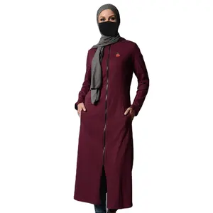 Modest Islamic Custom Winter Hooded Hoodies Sweatshirts for Women Heavy Weight Oversized 100% Cotton Eco-Friendly - Product Image 1