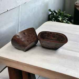 Petit bol de bougie sculpté à la main en bois de manguier artisanal indien couleurs personnalisées belle décoration de maison de mariage vente chaude noël - Product Image 2