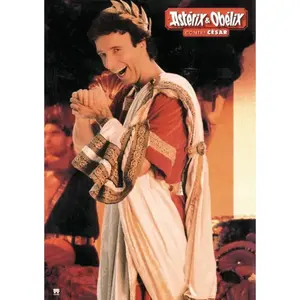 Tarjeta de Felicitación Asterix y Obelix, Tamaño A4, Impresión Digital, Tarjeta de Invitación, Estilo Musical Navideño, Luces, Papel de Recuerdo - Product Image 1