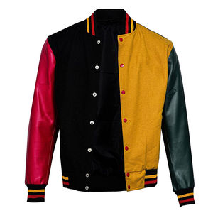 Chaquetas Varsity personalizadas para cuello levantado unisex, decoración bordada, logotipo frontal, edición limitada, logotipo personalizado - Product Image 1