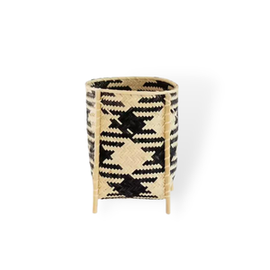 Grand pot de fleurs en bambou fait à la main panier de fleurs tissé polyvalent pour la décoration intérieure et extérieure de la maison et du jardin - Product Image 1