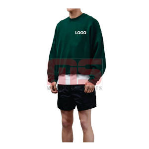 เสื้อสเวตเชิ้ตผู้ชายผ้าเฟรนช์เทอร์รี่ 100% ผ้าฝ้าย สไตล์เรียบง่าย ทรงโอเวอร์ไซส์ คอกลม ป้องกันขนร่วง แฟชั่น 2025 ผลิตตามสั่งจากโรงงาน - Product Image 5