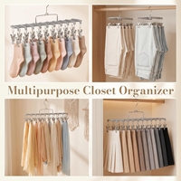 Organisateur de leggings pour penderie avec 40 pinces, cintre à vêtements, cintre à chaussettes et sous-vêtements, cintre de séchage