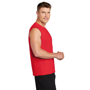 Camiseta Deportiva Roja de Alto Impacto para Hombre, Elástica, Fresca y Cómoda para Entrenamientos Diarios y Deportes de Verano - Product Image 6