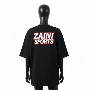 Camiseta Holgada para Mujer, Algodón Premium, Transpirable, Color Negro, Logotipo Personalizado Serigrafiado, Ajuste Extra Grande - Product Image 2