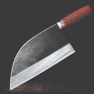 Juego de cuchillos de chef de cocina de acero al carbono de 8 pulgadas hecho a mano, cuchillo de corte vegetal inteligente de alta calidad con Funda de cuero personalizable - Product Image 3