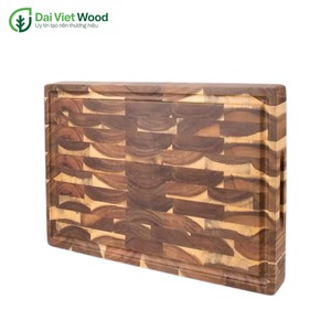 Tabla de cortar rectangular de madera de acacia con asa - Product Image 5