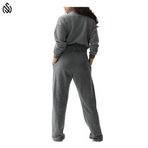Ensembles d'hiver décontractés pour femmes de haute qualité, survêtement 100% coton, meilleure vente - Product Image 6