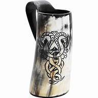 Mug en corne de buffle fait à la main avec finition antique pour boire de l'eau, mug à eau en corne de buffle durable, fait à la main dans un style traditionnel - Product Image 3