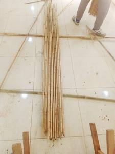 Bâtons et cannes ronds solides en bambou jaune durable, longueur 4 m, diamètre 0,01 m, marque GGN, modèle SR-BAMBOOVN - Product Image 4