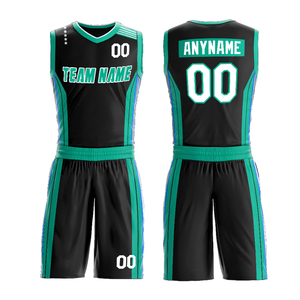 Nom d'équipe personnalisé et logo maillot de basket-ball unisexe sans manches et ensemble maillot court chemises de basket-ball personnaliser le maillot - Product Image 2