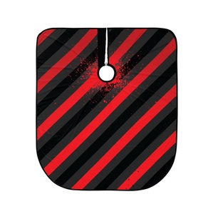 Nueva capa de peluquero a rayas con cuello de silicona, diseño personalizable, ideal para barberías profesionales, capa de corte Premium - Product Image 3