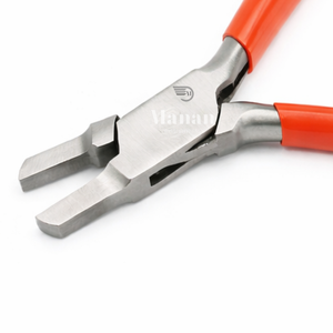 Pince à bec plat de haute qualité de 4 pouces (100 mm) en acier inoxydable, taille personnalisable avec poignée en PVC pour le cintrage de fils et les loisirs créatifs - Product Image 4