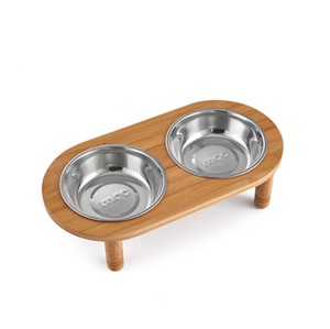 Bols pour animaux de compagnie en bois et en acier de conception classique pour chat bol de nourriture pour chien pour petits chiens et chat bol de mangeoire pour animaux de compagnie Design classique chaud à vendre - Product Image 5