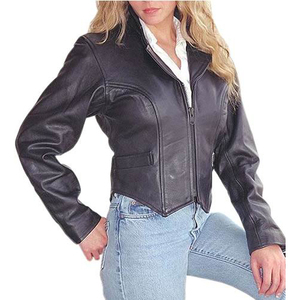 High Quality Women's Genuine Sheep Skin <b>Leather</b> Jacket Breathable with Viscose Lining Finished Cotton Filling Pakistani Style - Product Image 1