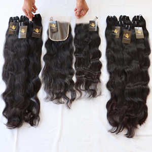 Mechones de cabello humano virgen con cierre de encaje, mechones de pelo Remy, 5x5, 6x6, 7x7, cierre fino de encaje suizo - Product Image 4