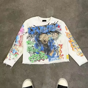 Fabricant sur mesure T-shirt ample en coton 100% de haute qualité Impression graphique DTG T-shirt lourd unisexe - Product Image 5