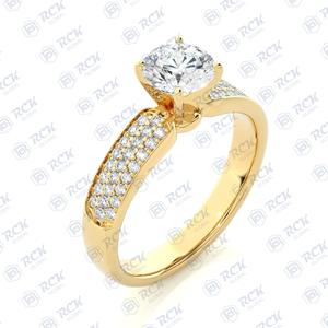 1,40 CTW corte redondo solitario Moissanite anillo mujer aniversario y cumpleaños amor acento regalo para celebraciones - Product Image 3
