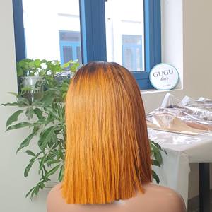 Wholesale Transparent Lace Wigs Vendors 100% Vietnamese Virgin Human Hair <b>Silky</b> Straight Wave Frontal Wig Customized Color - Product Image 4