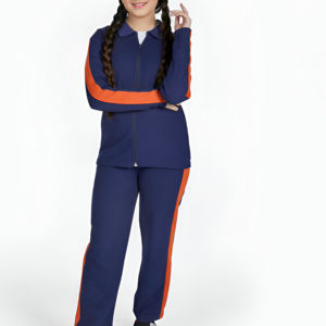 Conjunto Deportivo Escolar de Punto de Invierno de Alta Calidad para Niñas, Ropa Deportiva Informal, Opciones de Varios Colores Sólidos, Todas las Tallas Disponibles - Product Image 4