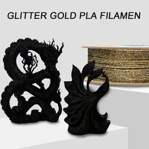 YOUSU Double Layer Pla Filament 1.75 Mm Twincle Gold Clear Coat Outside Solid Color Inside 1kg Pla Filament Glitter Pla