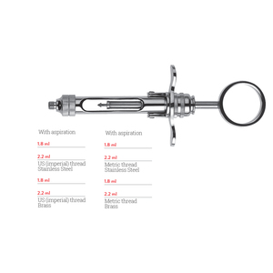 Instrumentos quirúrgicos de uso dental de latón con hilo imperial de EE. UU. Jeringas de anestesia con marca y etiquetado personalizados - Product Image 1