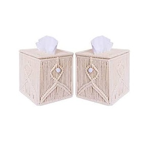 Hộp mô macrame trong hình chữ nhật cho khách bên có sẵn với số lượng lớn với giá bán buôn - Product Image 6