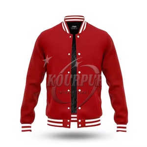 Chaqueta Letterman Personalizada 100% Algodón para Hombre, Nuevo Estilo Invernal con Cuello Alto, Ropa Premium Personalizada, Transpirable - Product Image 1