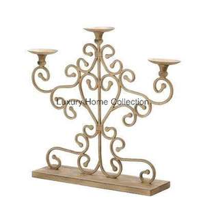 Candelabro de Metal plateado con cuentas de cristal 2024 de último diseño para el hogar, Hotel, Iglesia y restaurante, soporte de Decoración de mesa - Product Image 5