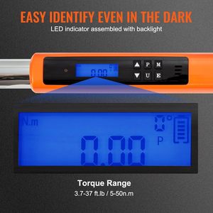 Chuyên nghiệp kỹ thuật số mô-men xoắn cờ lê <span class=keywords><strong>3</strong></span>/<span class=keywords><strong>8</strong></span> "ổ đĩa với 5-50nm phạm vi 2% độ chính xác cao Chrome kết thúc spanners cho xe đạp sửa chữa xe - Product Image 4