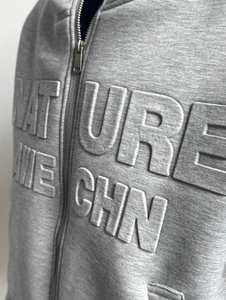 High Quality Custom 3D Embossed Logo Zip Up Hoodies for <b>Men's</b> Streetwear Kangaroo Pocket Soft Air Cotton <b>Men</b> <b>Zipper</b> <b>Hoodie</b> - Product Image 4