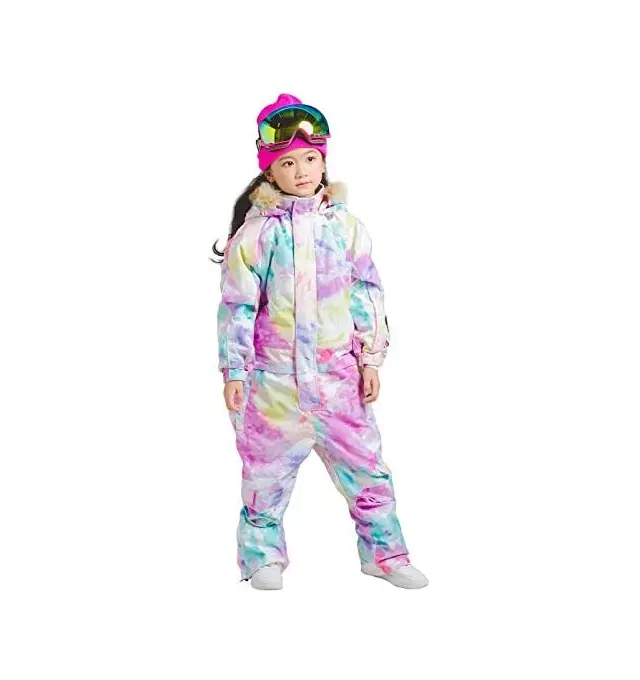 Kids Baby One Piece Snowsuit Overall Ski Suites Coats Jackets Children Winter Clothes