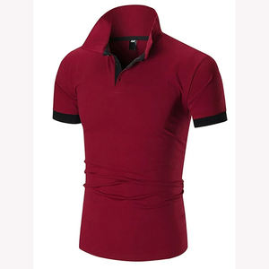 Camisas Polo Rojas de Manga Corta para Hombre, Estilo Casual de Negocios, Camisas Polo de Golf y Nuevas Camisetas de Verano al por Mayor para Hombre, Algodón Premium - Product Image 1