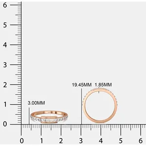 Bague signet en acier inoxydable plaqué or 18 carats avec incrustation de diamants - Product Image 5