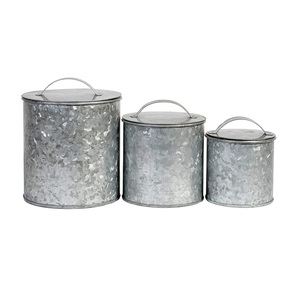 Square Shape Galvanized Canister Premium Quality Handmade Fancy <b>Container</b> Classic Stylish Wholesale Metal Canister - Product Image 6