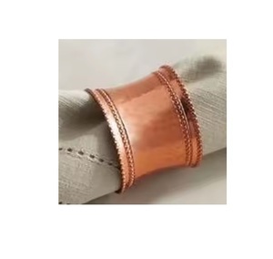 Handcrafted Traditional Copper Napkin <b>Rings</b> Artisan Napkin Holders Napkin <b>Rings</b> - Product Image 1