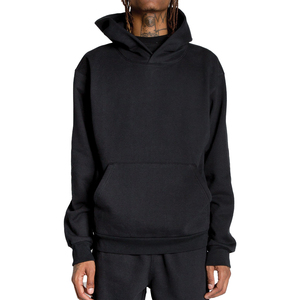 Vente en gros 420gsm poids lourd personnalisé surdimensionné en détresse couleur unie sweats à capuche brodé pierre lavé impression vintage à capuche - Product Image 5