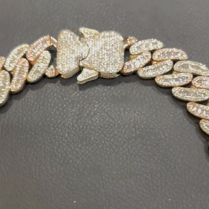 สร้อย925 18มม. ประดับเพชรสีเงินแท้ปรับแต่งได้สายโซ่สไตล์ฮิปฮอปเหมาะกับชายและหญิง - Product Image 5