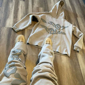 Vente en gros de survêtements surdimensionnés personnalisés, impression en relief, polaire pour l'hiver, logo en vedette, prix bas, vente en ligne - Product Image 6