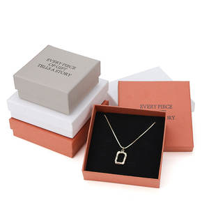 Caja de almacenamiento de joyería esmerilada blanca Anillo gris Collar Pendientes Pulsera Caja de embalaje Naranja Regalo de cumpleaños Caja de regalo de boda - Product Image 3
