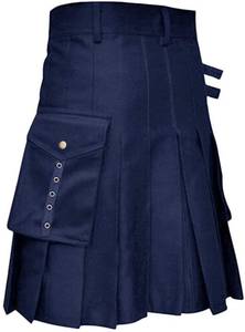 Kilt híbrido de moda para hombres Kilt de doble tela de tartán y algodón con ajuste personalizado y diseño multiusos - Product Image 5