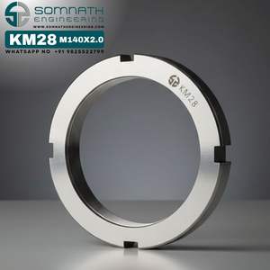 Tuercas de bloqueo KM28 de alta calidad M140X2.0, contratuerca de eje de rodamiento métrico de precisión para montaje seguro de acero inoxidable - Product Image 3