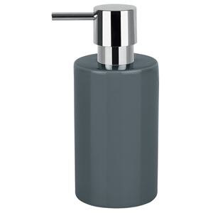 Dispenser di sapone in gres Spirella modello 'Tube' in colore grigio 7 x 16 cm - Product Image 1