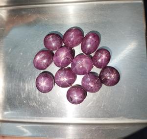 Piedra preciosa de rubí de estrella Natural AAA, tamaño mixto, cabujón de forma ovalada suelto para anillo o colgante, tamaño de lote, piedra preciosa de estrella de Rubí - Product Image 4