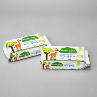 BabyWow Tisu Basah Ramah Lingkungan untuk Rumah Tangga Ukuran Sesuai Pesanan (15x20cm/150x200mm) 80 Lembar Kain Non-Woven Beraroma Dapat Dibuang di Toilet