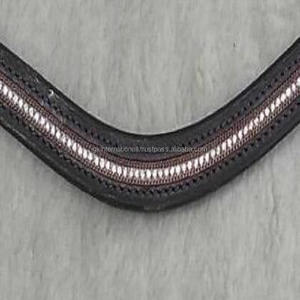 Venta caliente Top Trending Banda de cejas de caballo de cuero de canal vacío diseñada con 1 Fila de cristales transparentes pedrería mega Bling Brow Band - Product Image 5