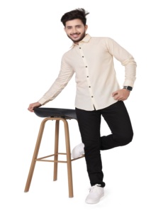 Camisa de poliéster con cuello en V para hombre de alta calidad transpirable y de secado rápido para ropa formal disponible para exportaciones al por mayor - Product Image 6