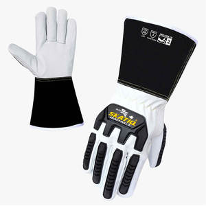 Gant en peau de chèvre de qualité supérieure ORIGINAL SKATIQ SG-7015 avec 5 brassards de protection antidérapante contre les coupures (IMPACT) - Product Image 1